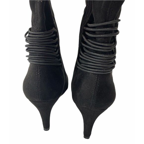 BCBGeneration Rozz Stretch Tall Boot With Cord Trim  Black Size 6.5M NWOT - Picture 5 of 6